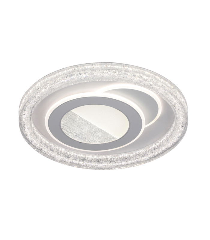 Tempio Round LED Semi Flush Ceiling Light White 3000/4000/6500K Remote Control Dimmable.-1
