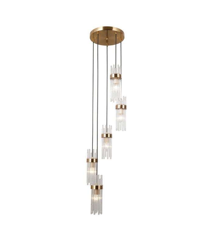 Taraso Cluster Pendant Ceiling Light Gold 5xE14-2