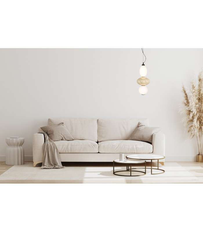 Tordi Pendant Ceiling Light Beige Matt White 3000K-5