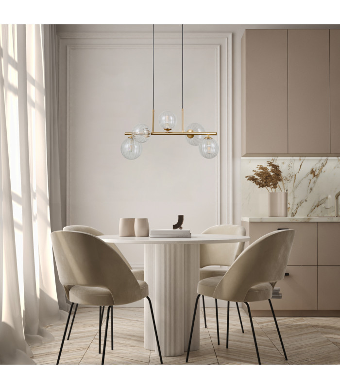 Toledo Bar Pendant Ceiling Light Gold 5xG9-5