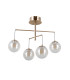 Velada Multi Arm Semi Flush Ceiling Lamp Gold 3000K Warm White 4xLED-1