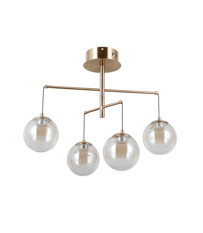 Velada Multi Arm Semi Flush Ceiling Lamp Gold 3000K Warm White 4xLED-1