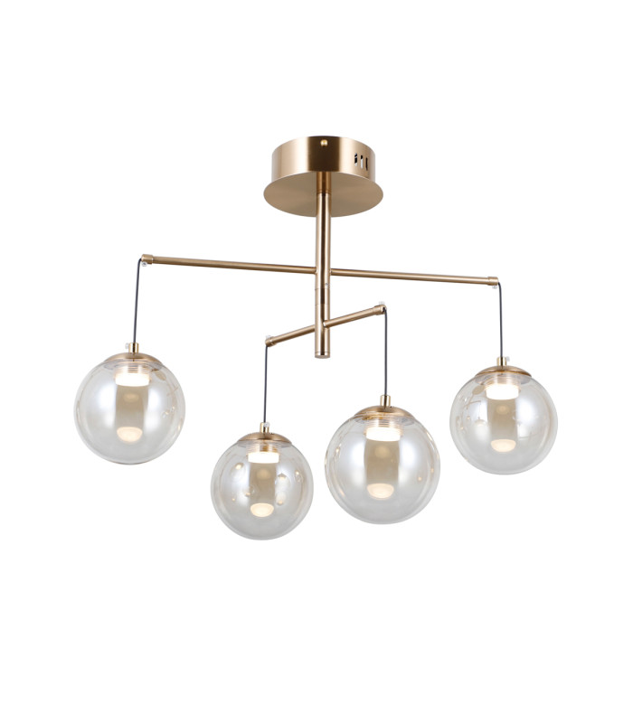 Velada Multi Arm Semi Flush Ceiling Lamp Gold 3000K Warm White 4xLED-2