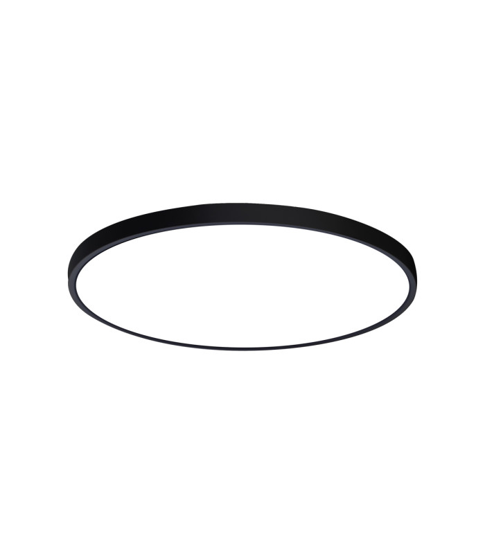 Alata 40cm Flush Ceiling Light Black 2800/4000/6000K-1