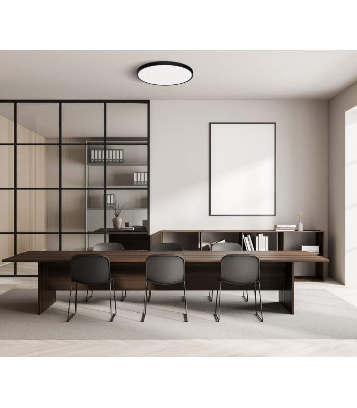 Alata 48cm Flush Ceiling Light Black 2800/4000/6000K-5