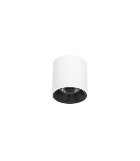 Altisma 7.5cm Surface Mounted Downlight Matt White Black Inside 3000K Warm White-1