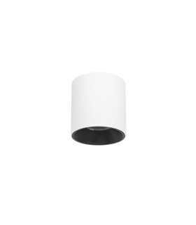 Altisma 7.5cm Surface Mounted Downlight Matt White Black Inside 3000K Warm White-4