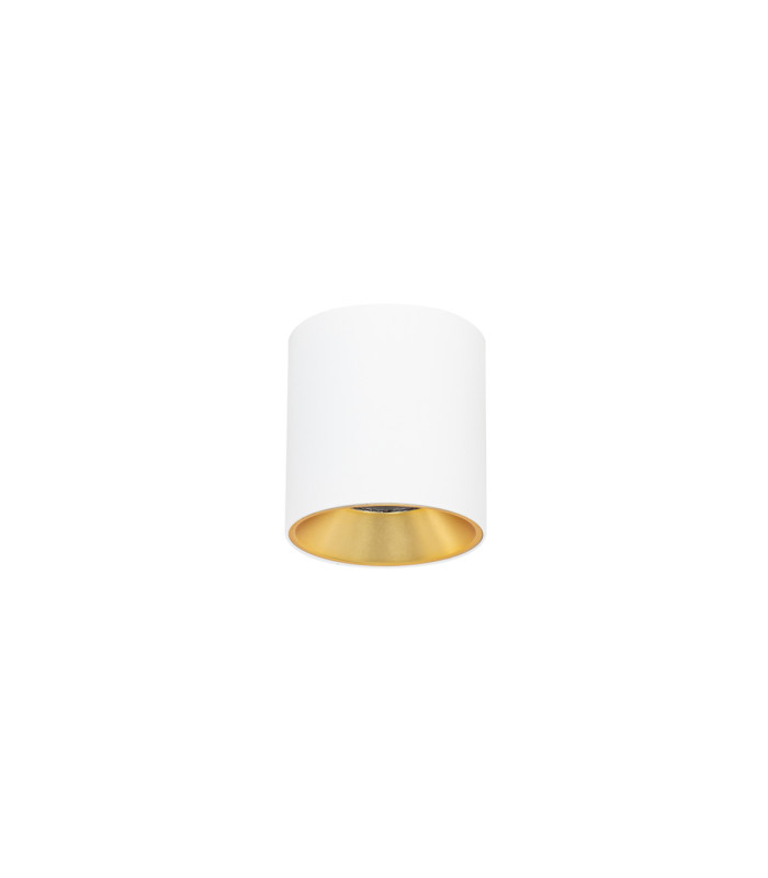 Altisma 7.5cm Surface Mounted Downlight Matt White Gold Inside 3000K Warm White-4