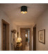Altisma 9.5cm Surface Mounted Downlight Matt Black Gold Inside 3000K Warm White-5