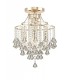 Semi Flush Ceiling 4 Light E14 French Gold, Crystal - 1