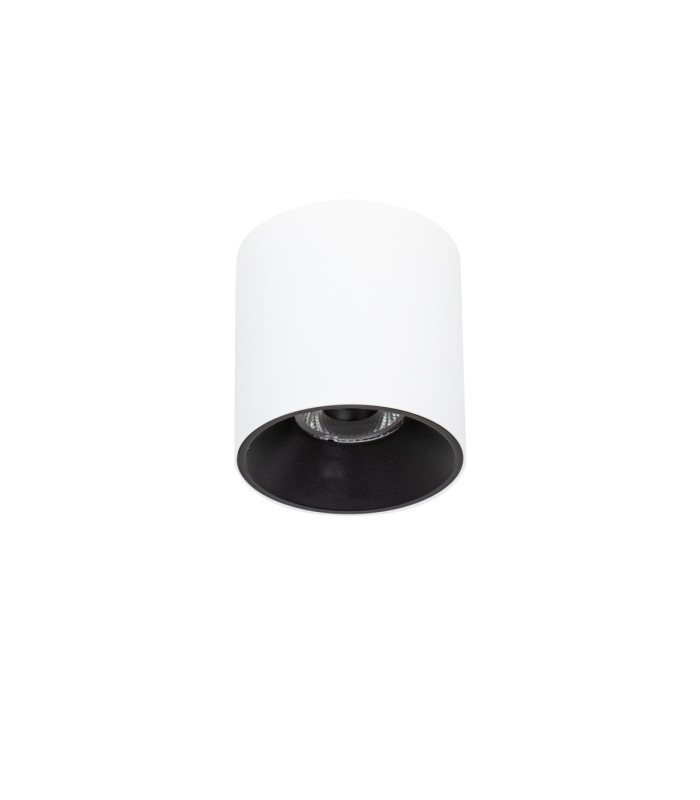 Altisma 9.5cm Surface Mounted Downlight Matt White Black Inside 3000K Warm White-1