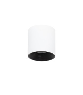 Altisma 9.5cm Surface Mounted Downlight Matt White Black Inside 3000K Warm White-4