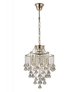 Ceiling Pendant 4 Light E14 French Gold, Crystal - 1