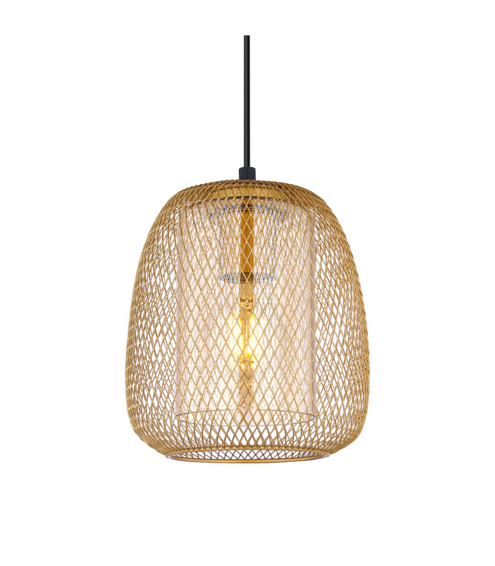 Amiria Wire Frame Pendant Ceiling Light Gold-2