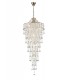 Tall Ceiling Pendant 9 Light E14 French Gold, Crystal - 1