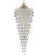 Tall Ceiling Pendant 15 Light E14 French Gold, Crystal - 1