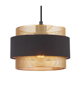 Bans Cylindrical Pendant Ceiling Light Gold Black-2