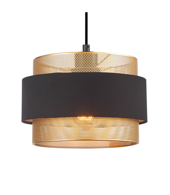 Bans Cylindrical Pendant Ceiling Light Gold Black-2