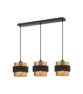Bans Bar Pendant Ceiling Light Gold Black 3xE27-1