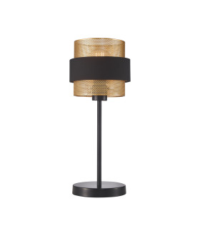 Bans Cylindrical Table Lamp Gold Black-1