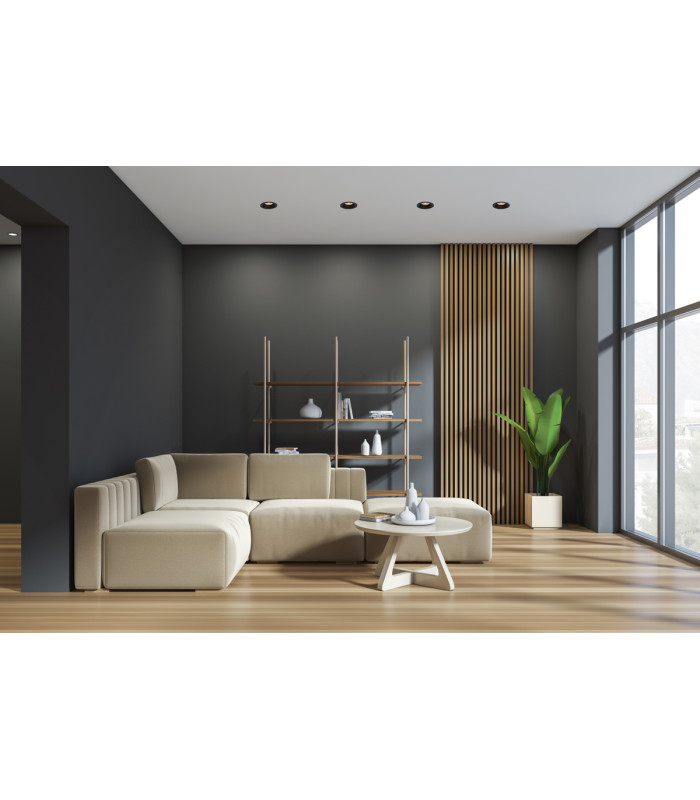Barto 7.5cm Recessed Downlight Black Sandblasted-5