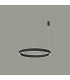 Brasco II 60cm LED Pendant Ceiling Light Black 3000/4000K 2xLED-1