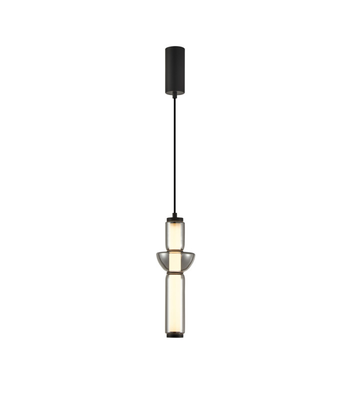 Bruni Slim Pendant Ceiling Light Matt Black 3000K Warm White-1
