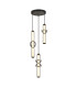 Bruni Cluster Pendant Ceiling Light Matt Black 3000K Warm White 3xLED-1