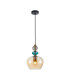 Busco Dome Pendant Ceiling Light Gold Amber-1
