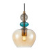Busco Dome Pendant Ceiling Light Gold Amber-2