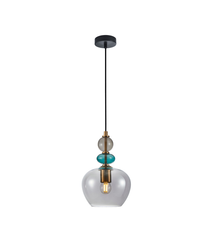 Busco 19cm Dome Pendant Ceiling Light Gold Black-1