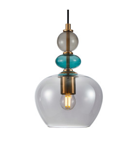 Busco 19cm Dome Pendant Ceiling Light Gold Black-2