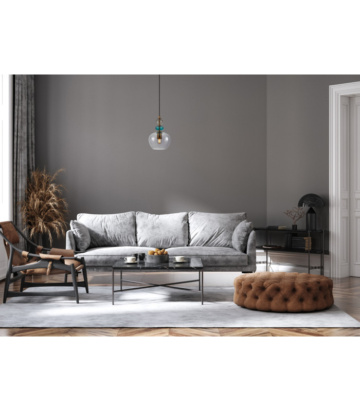 Busco 19cm Dome Pendant Ceiling Light Gold Black-5