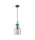 Busco 15cm Dome Pendant Ceiling Light Gold Black with Smoked Shade-1