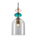 Busco 15cm Dome Pendant Ceiling Light Gold Black with Smoked Shade-2