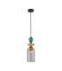 Busco 12cm Slim Pendant Ceiling Light Gold Black with Smoked Shade-1