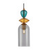 Busco 12cm Slim Pendant Ceiling Light Gold Black with Smoked Shade-2