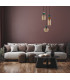 Busco Cluster Pendant Ceiling Light Gold Black with Amber Shade 3xE27-5