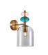 Busco Wall Lamp Gold with Smoked Shade-1