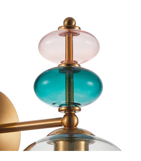 Busco Wall Lamp Gold with Smoked Shade-2