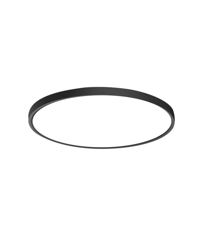 Calvi 40cm Flush Ceiling Light Black 2800/4000/6000K-1