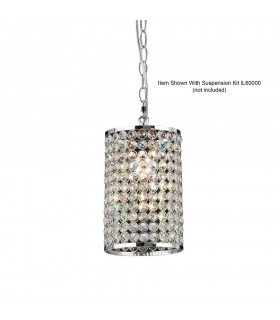 Cylinder SHADE ONLY Polished Chrome, Crystal - 1