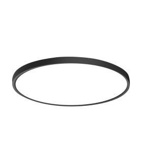 Calvi 48cm Flush Ceiling Light Black 2800/4000/6000K-1