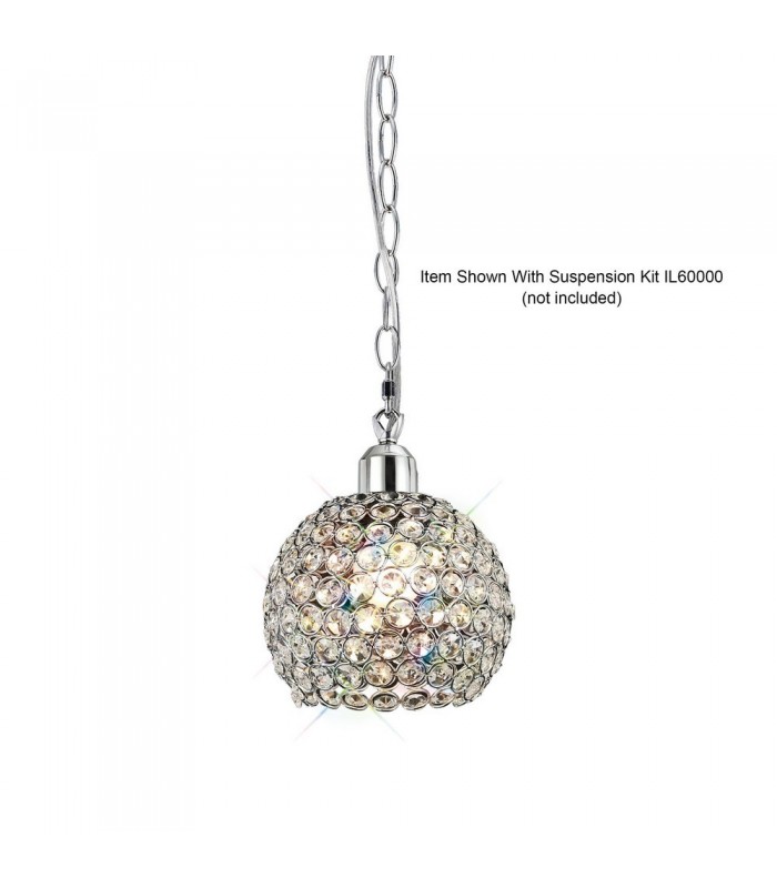 Globe SHADE ONLY Polished Chrome, Crystal - 1