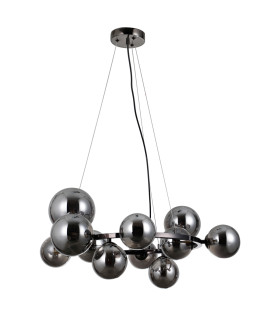Canello Globe Pendant Ceiling Light Matt Black 11xG9-1