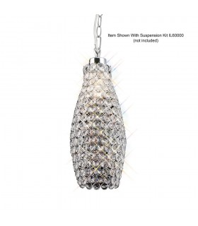 Crystal Drum SHADE ONLY Polished Chrome, Crystal - 1
