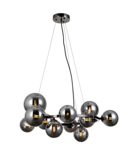 Canello Globe Pendant Ceiling Light Matt Black 11xG9-4