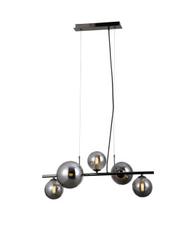 Canello Bar Pendant Ceiling Light Black Chrome 5xG9-1