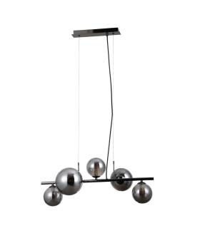 Canello Bar Pendant Ceiling Light Black Chrome 5xG9-2