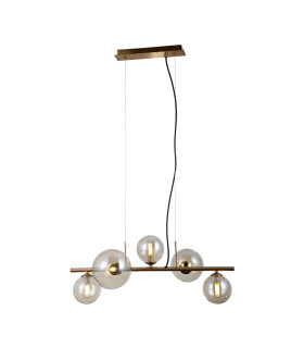 Canello Bar Pendant Ceiling Light Honey Brass 5xG9-1